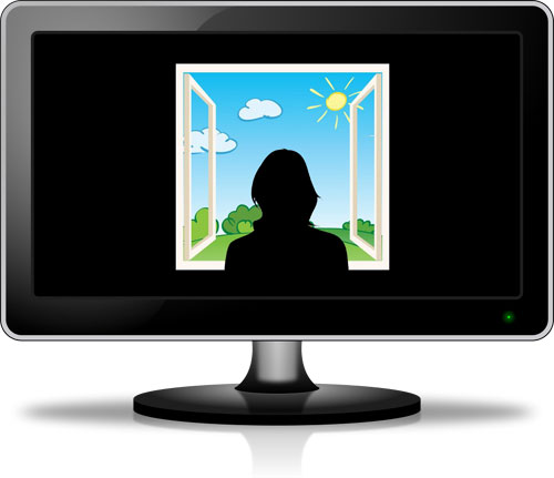 An example of how a Skype user can look with too much backlight