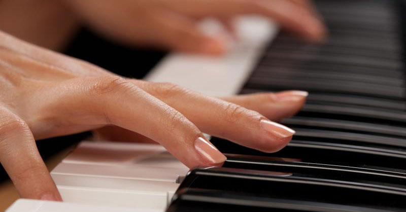 Playing the piano